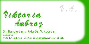 viktoria ambroz business card