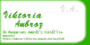 viktoria ambroz business card